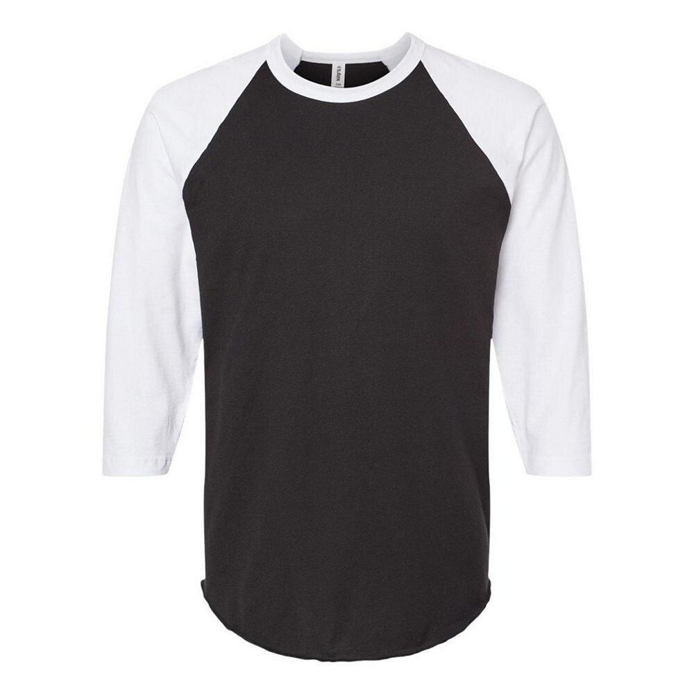 

Футболка унисекс Tultex из тонкого джерси реглан, цвет Black And White