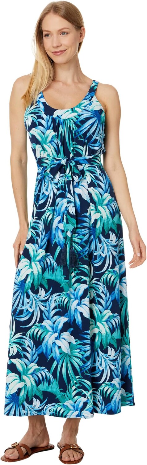 

Платье Tommy Bahama Legendary Leaves Maxi Dress, цвет Island Navy