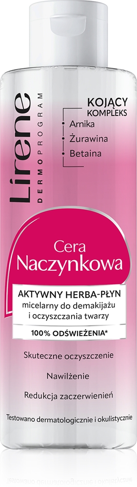 

Очищающая мицеллярная вода от покраснений для чувствительной и покрасневшей кожи Lirene, 200 мл