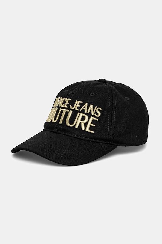 

Хлопковая кепка с козырьком Versace Jeans Couture, черный