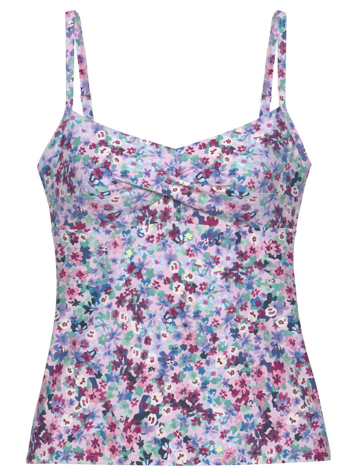 

s.Oliver Топ-танкини с принтом, фиолетовый, на косточках