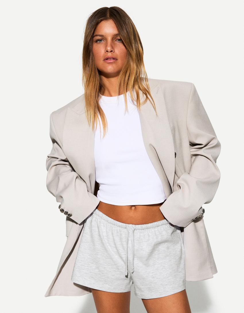 

Мягкие шорты Bershka, серый
