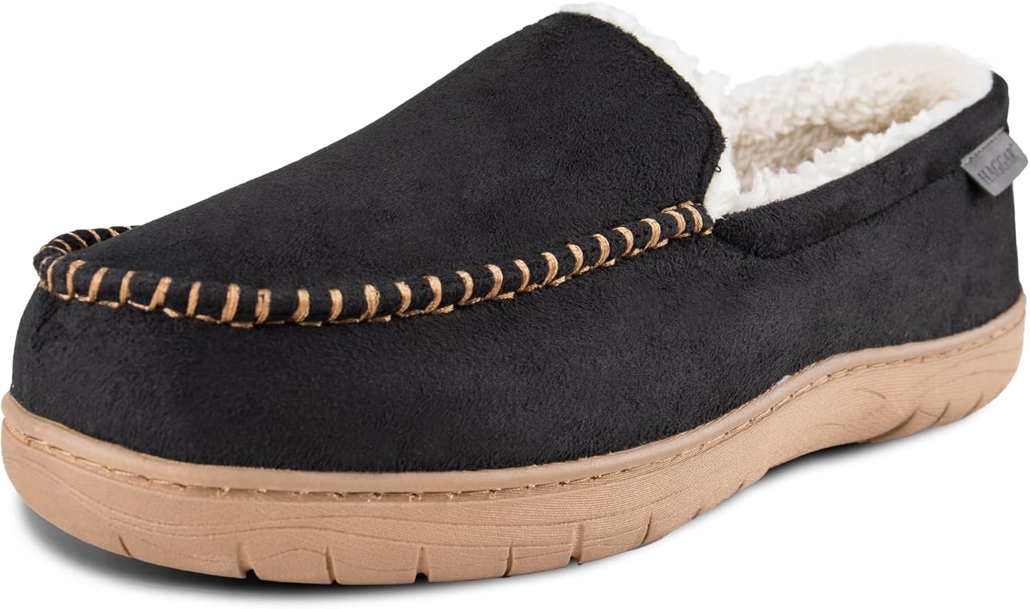 

Мужские домашние тапочки Haggar Venetian Slipper для дома и улицы с комфортом из пены с эффектом памяти, черный