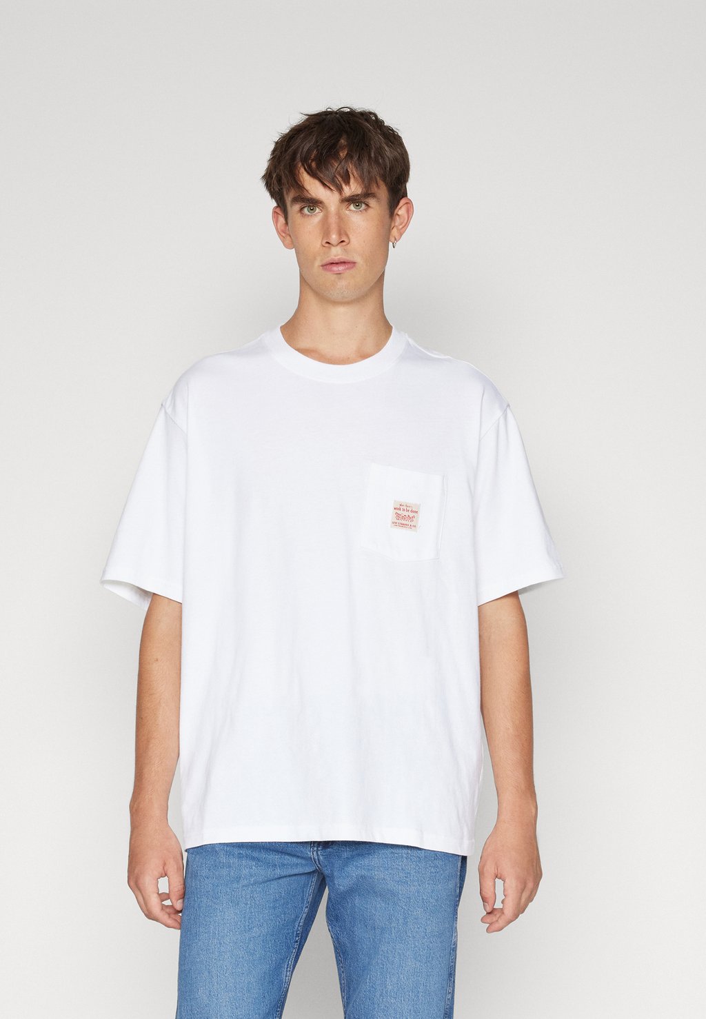 

Футболка с принтом Workwear Tee Levi's, цвет bright white