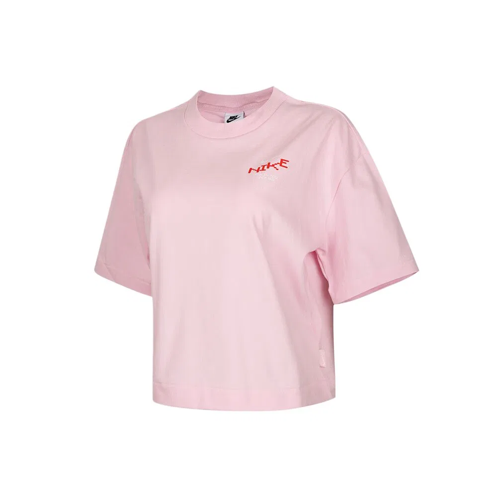 Спортивная женская футболка Oversized Mid-Cropped Nike, Pink
