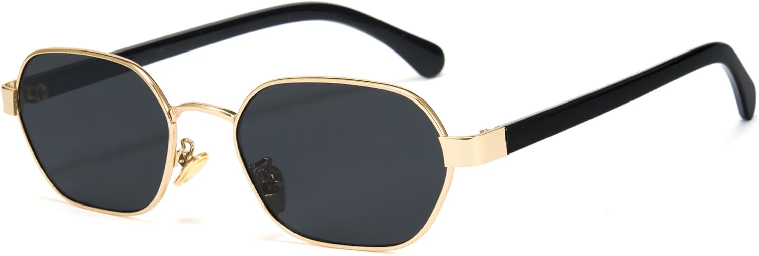 

Винтажные металлические солнцезащитные очки Cyxus для мужчин и женщин в стиле ретро "Старые деньги", с защитой от УФ-излучения, классическая овальная оправа, артикул 1283, 01-gold Frame-grey Lens