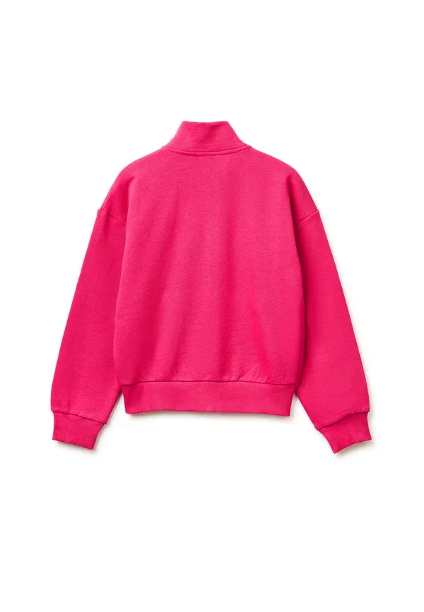 Толстовка на молнии United Colors Of Benetton, неоново-розовый — фото 2