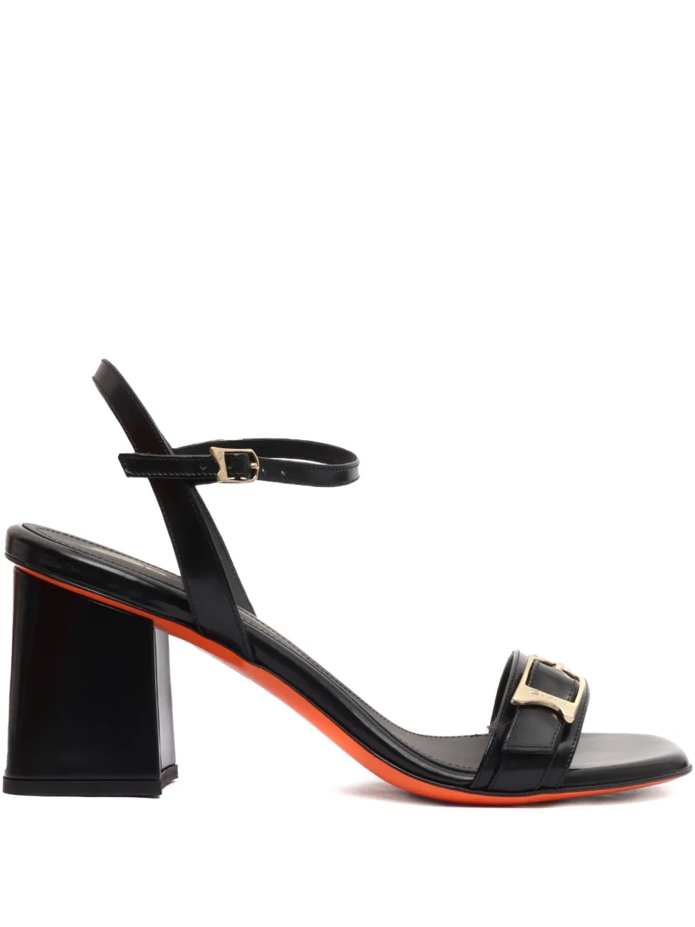 Босоножки на блочном каблуке Santoni, черный