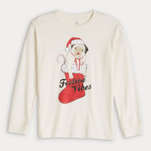 

Детская футболка с длинным рукавом и принтом So, Dog Stocking