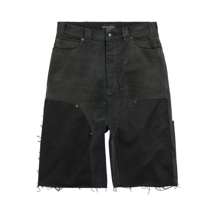 

Шорты Balenciaga Ripped Off Shorts, Black/Green/Red