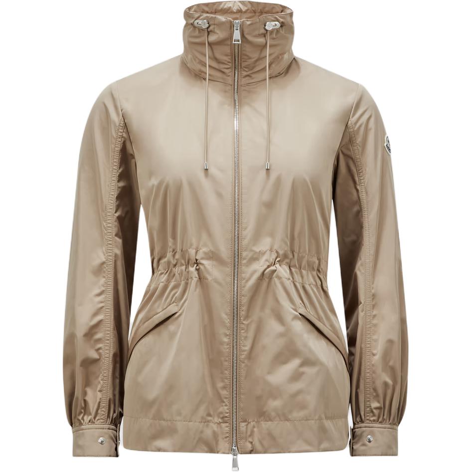 

Moncler Толстовка с капюшоном на молнии с нашивкой логотипа, Beige