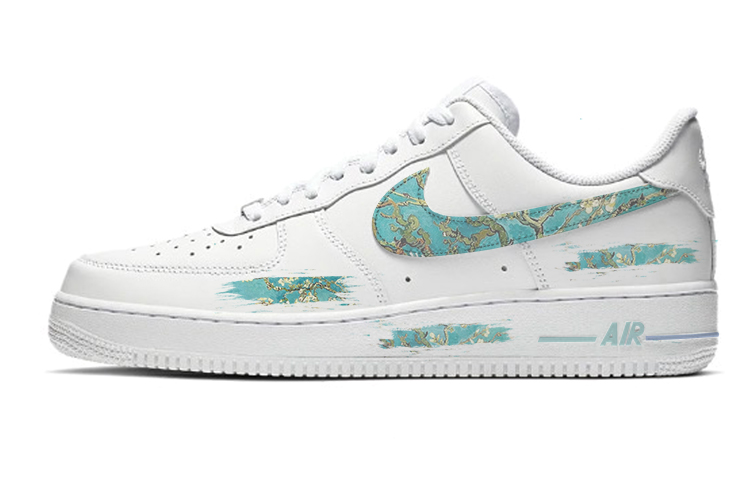 

Кроссовки Nike Air Force 1 Skateboarding Shoes Women's Low-top White/Turquoise, белый