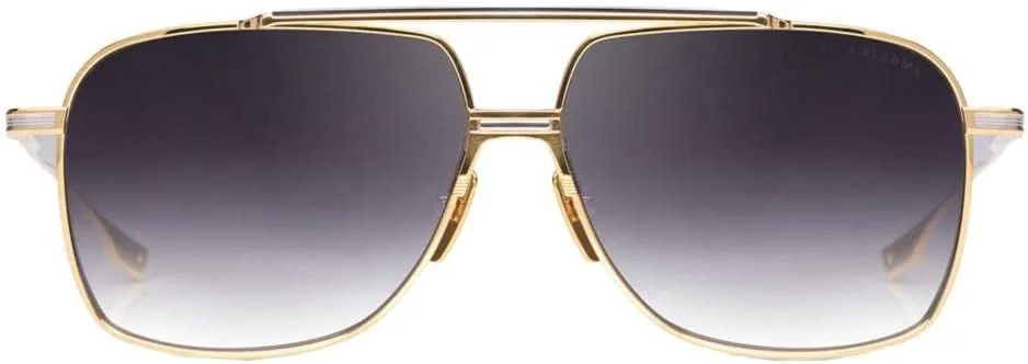 

Солнцезащитные очки Dita ALKAMX DT DTS100 A-01 в стиле «Навигатор» с золотисто-серебристыми металлическими линзами и серым градиентом, Yellow Gold/Silver