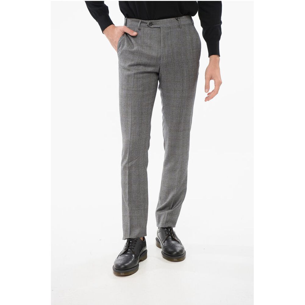

Клетчатые шерстяные брюки Corneliani, Gray