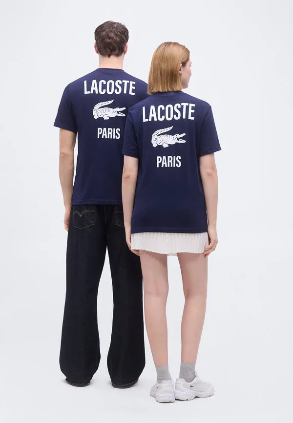 Футболка унисекс с принтом Lacoste, Navy Blue — фото 4
