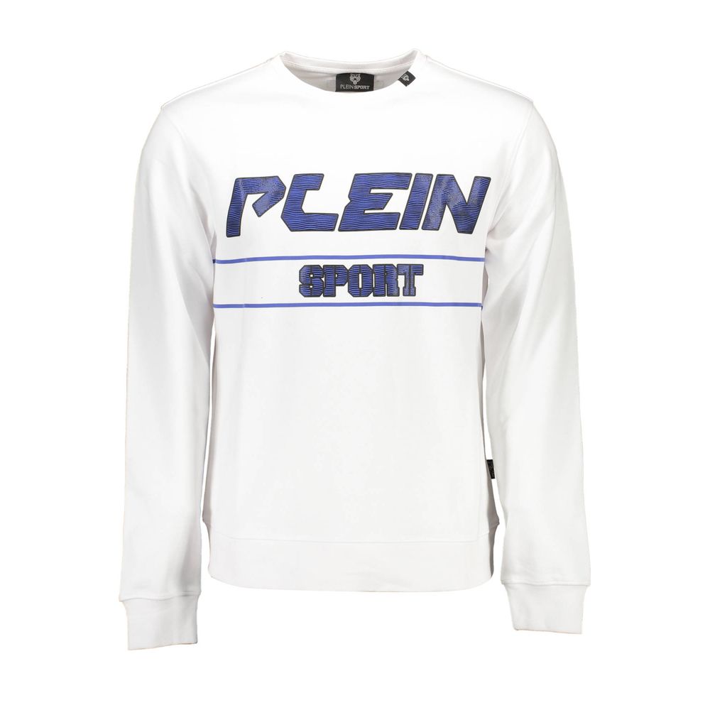

Белый хлопковый мужской свитер Plein Sport