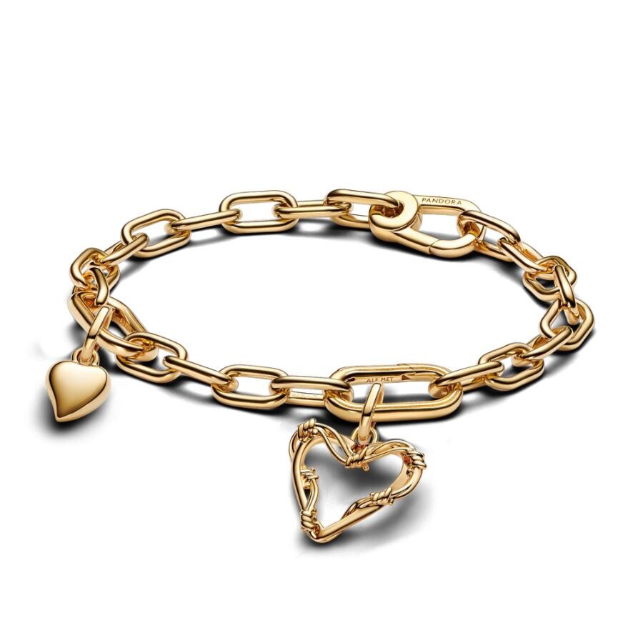 

Подарочный набор Pandora Golden Barbed Wire Heart Bracelet Set, покрытие - золото