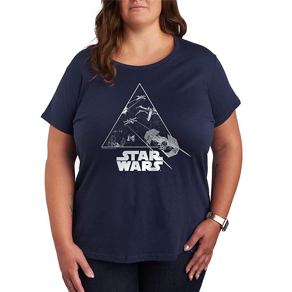 

Футболка Plus size с принтом морского сражения Star Wars, Navy, Синий, Футболка Plus size с принтом морского сражения Star Wars, Navy