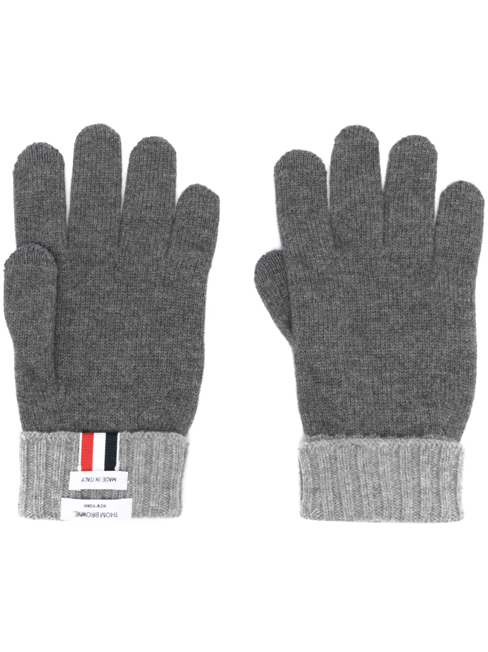 

Шерстяные перчатки с полосками RWB THOM BROWNE, серый