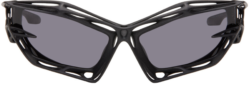 

Черные солнцезащитные очки в клетку Giv Cut Givenchy, цвет Matte black/Smoke