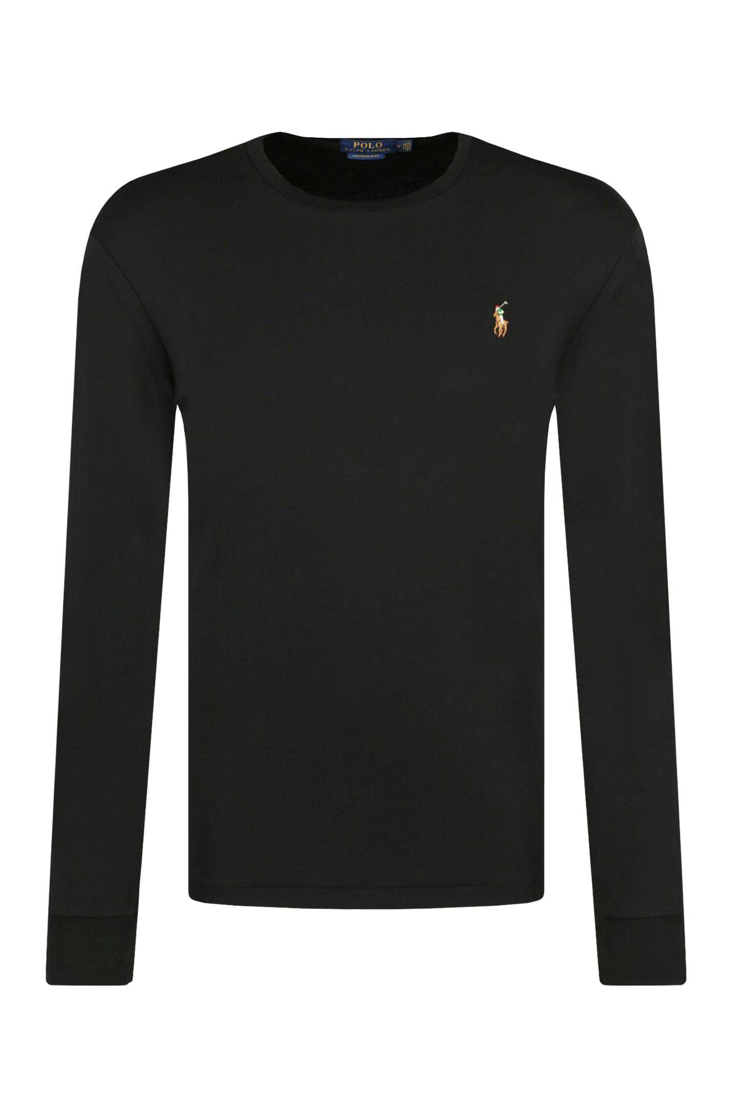 

Лонгслив POLO RALPH LAUREN custom slim fit, черный