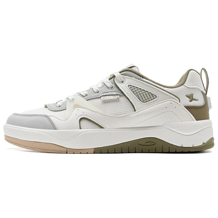 

XTEP Кроссовки Coverage Wear Resistance Support Low Top для скейтбординга мужские, белые, серые