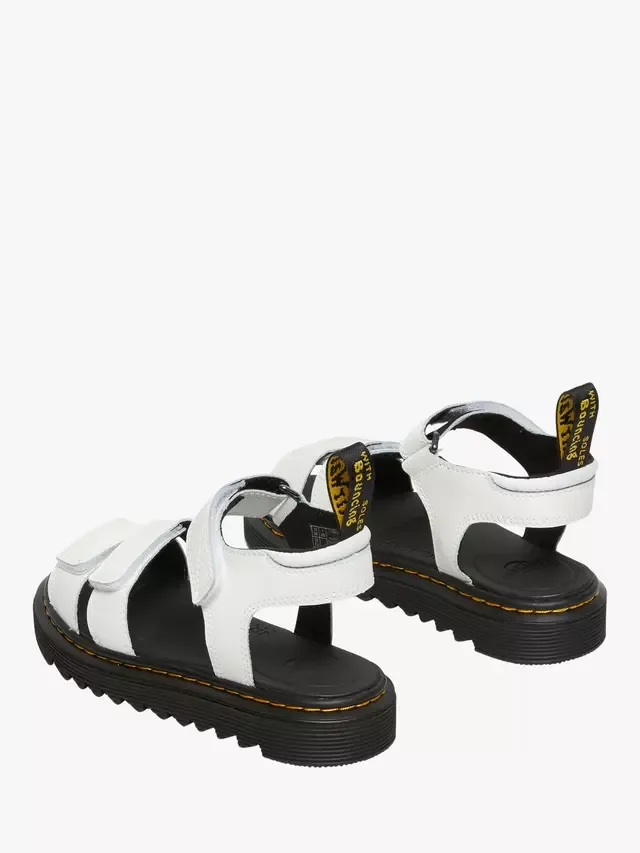 Детские кожаные сандалии Klaire с открытым носком, белые Dr. Martens — фото 4