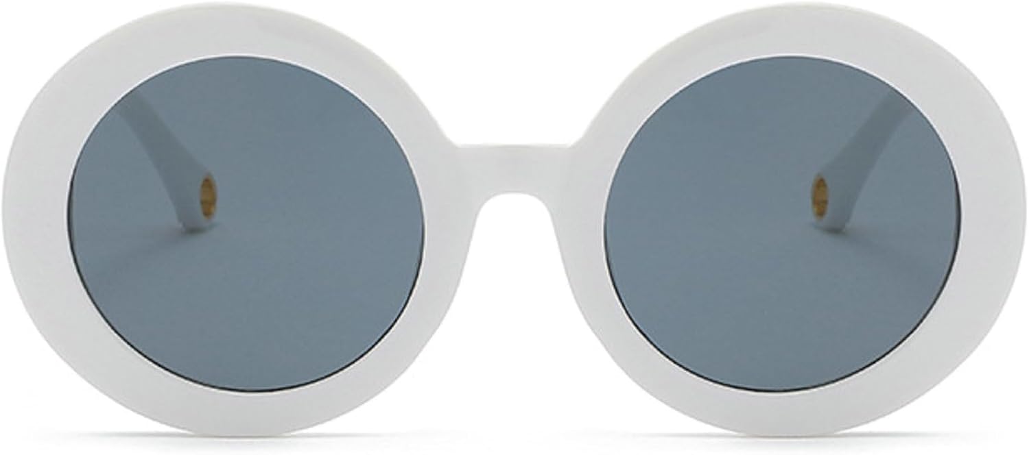 

Красочные круглые солнцезащитные очки для женщин и мужчин, модные градиентные солнцезащитные очки, женские очки конфетных цветов, защита от УФ-излучения UV400 mincl, White Black