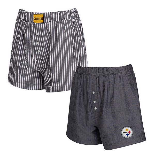 

Женский комплект боксеров concepts sport black pittsburgh steelers two-pack stripes and solids Unbranded