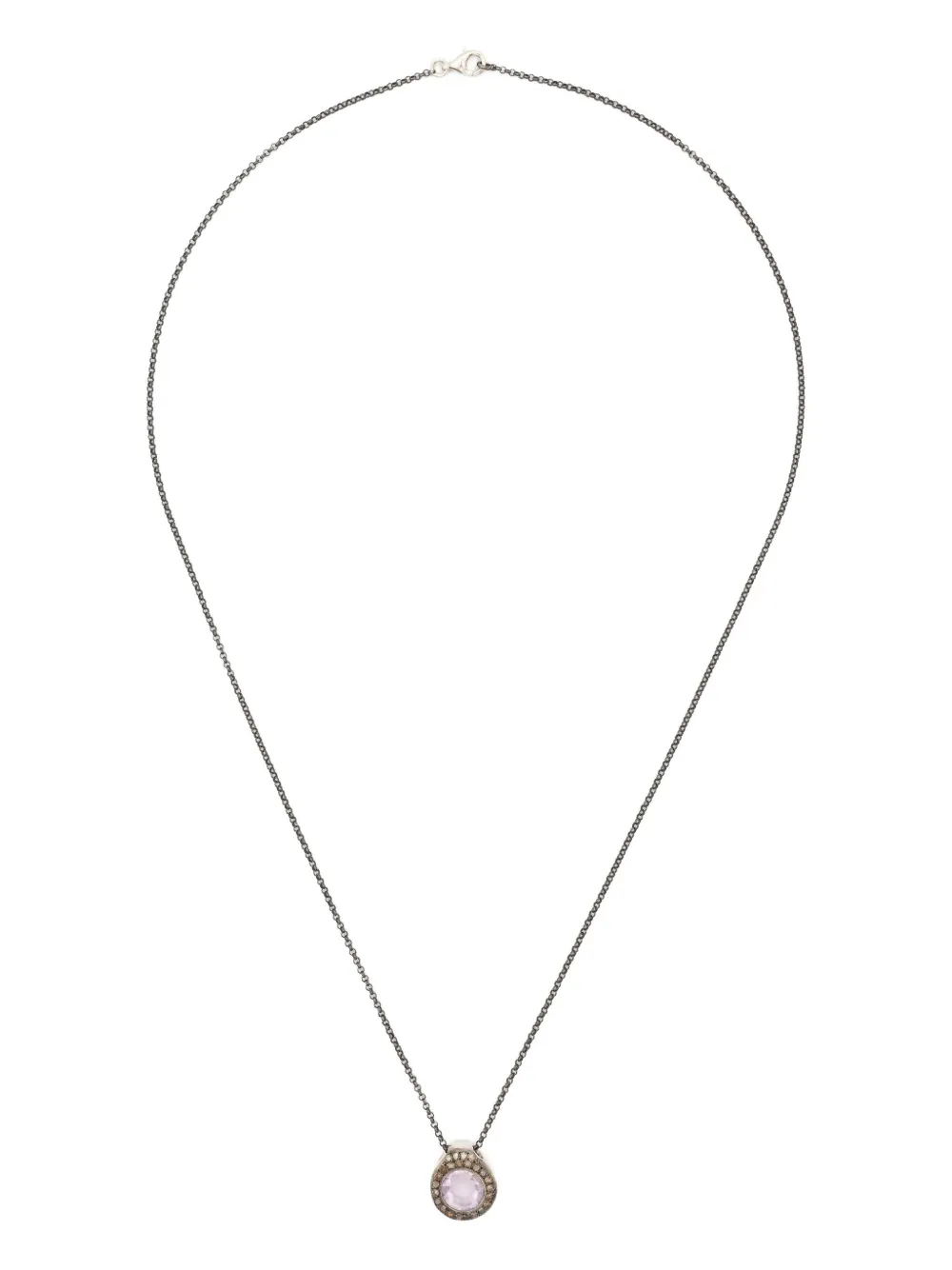 

Серебряное колье с бриллиантами и аметистом Rosa Maria, серебряный