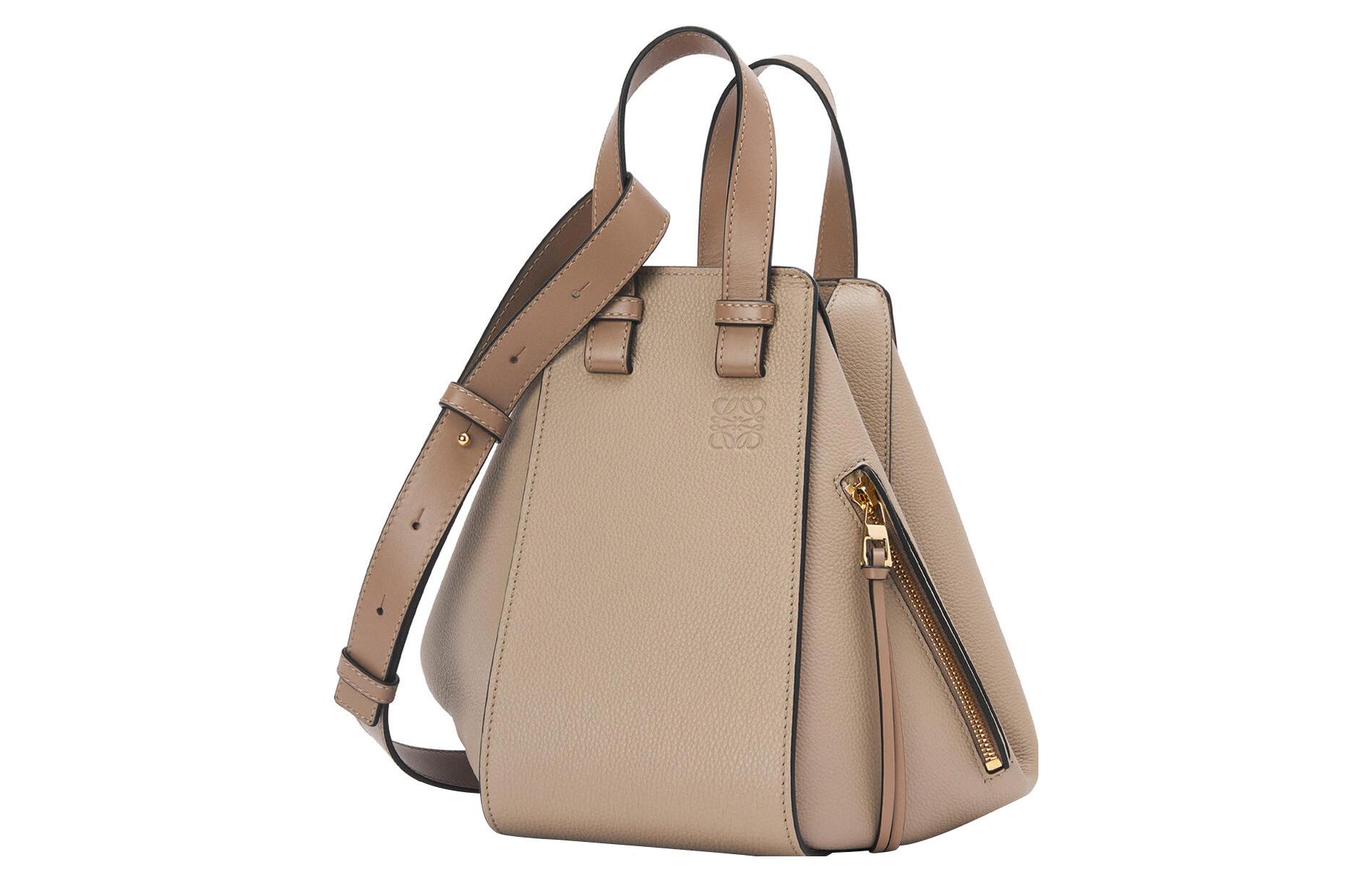 

LOEWE Хаки Грэйн Кэлфскин Хаммок Сумка Маленькая Женская Песочная