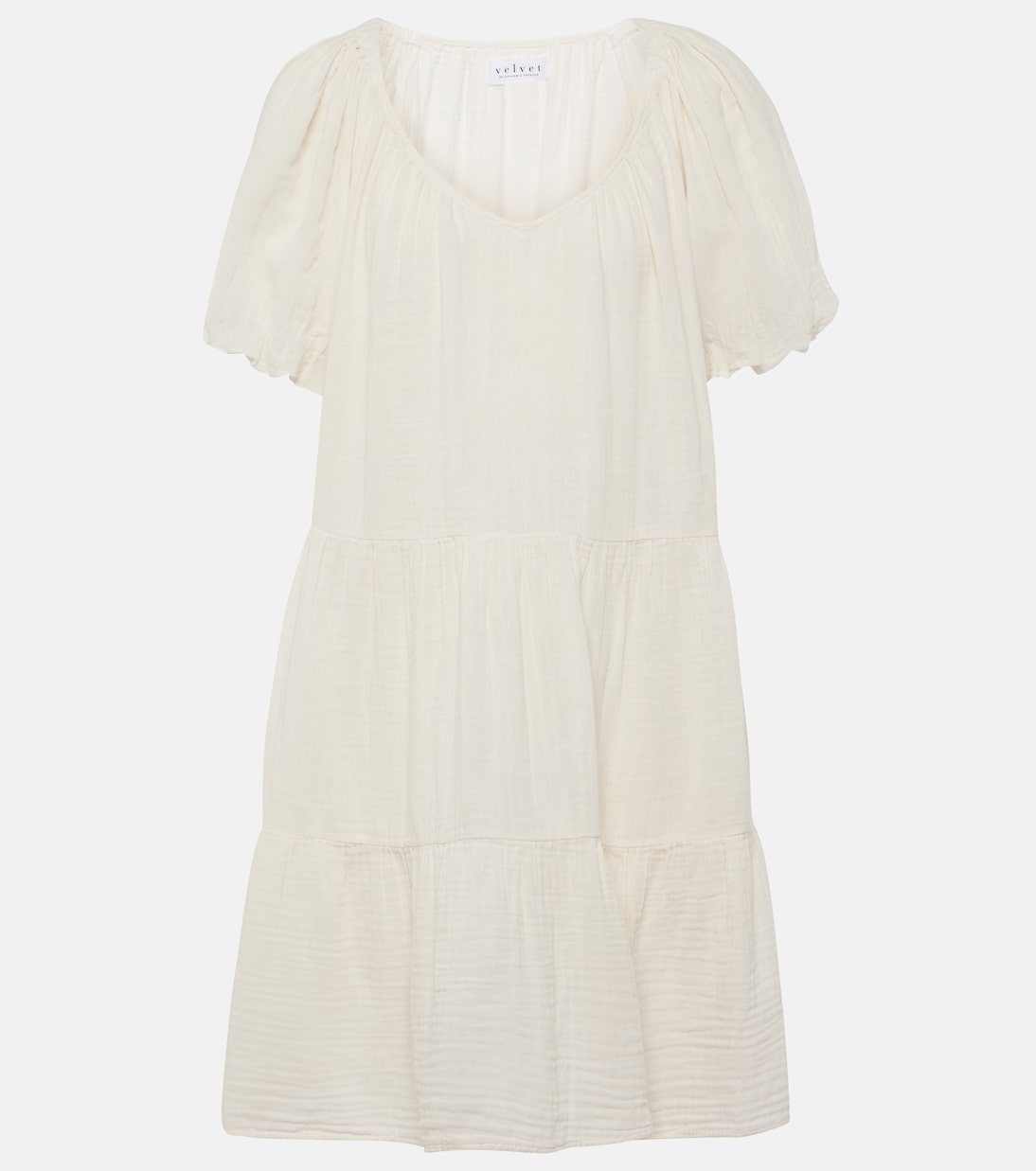 

Мини-платье Helena из хлопка Velvet, Coconut