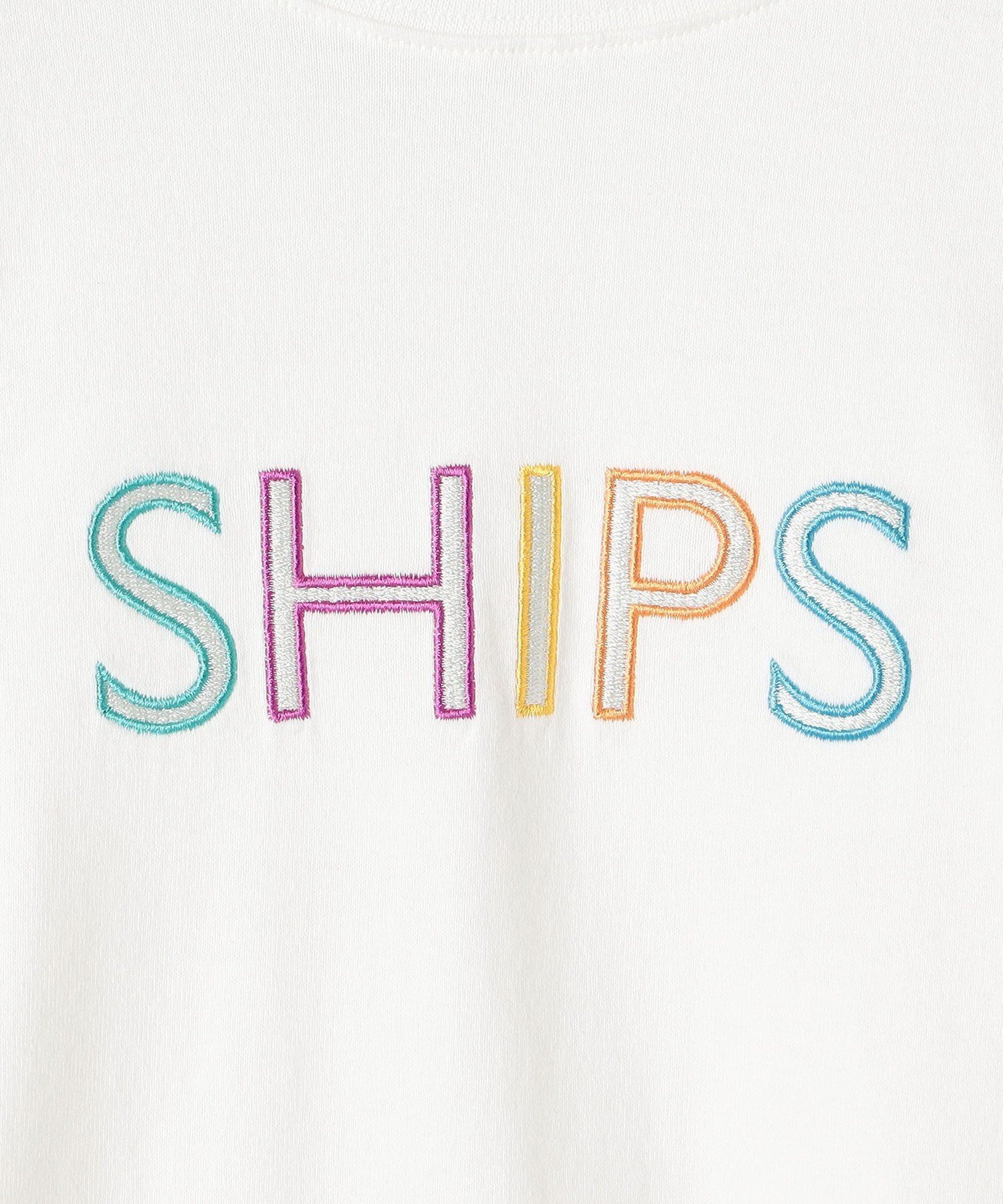 Детская футболка с длинными рукавами и вышитым логотипом SHIPS: 140-160 см SHIPS KIDS, Off white — фото 2