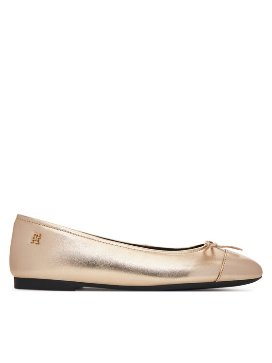 Балетки Metallic Toe-Cap FW0FW08920 Tommy Hilfiger, золотой