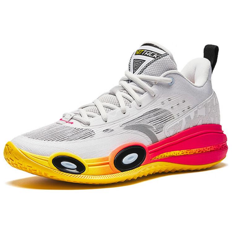 

Антискользящие баскетбольные кроссовки с низким верхом Anta Assault 1st Generation 1 мужские серо-красные