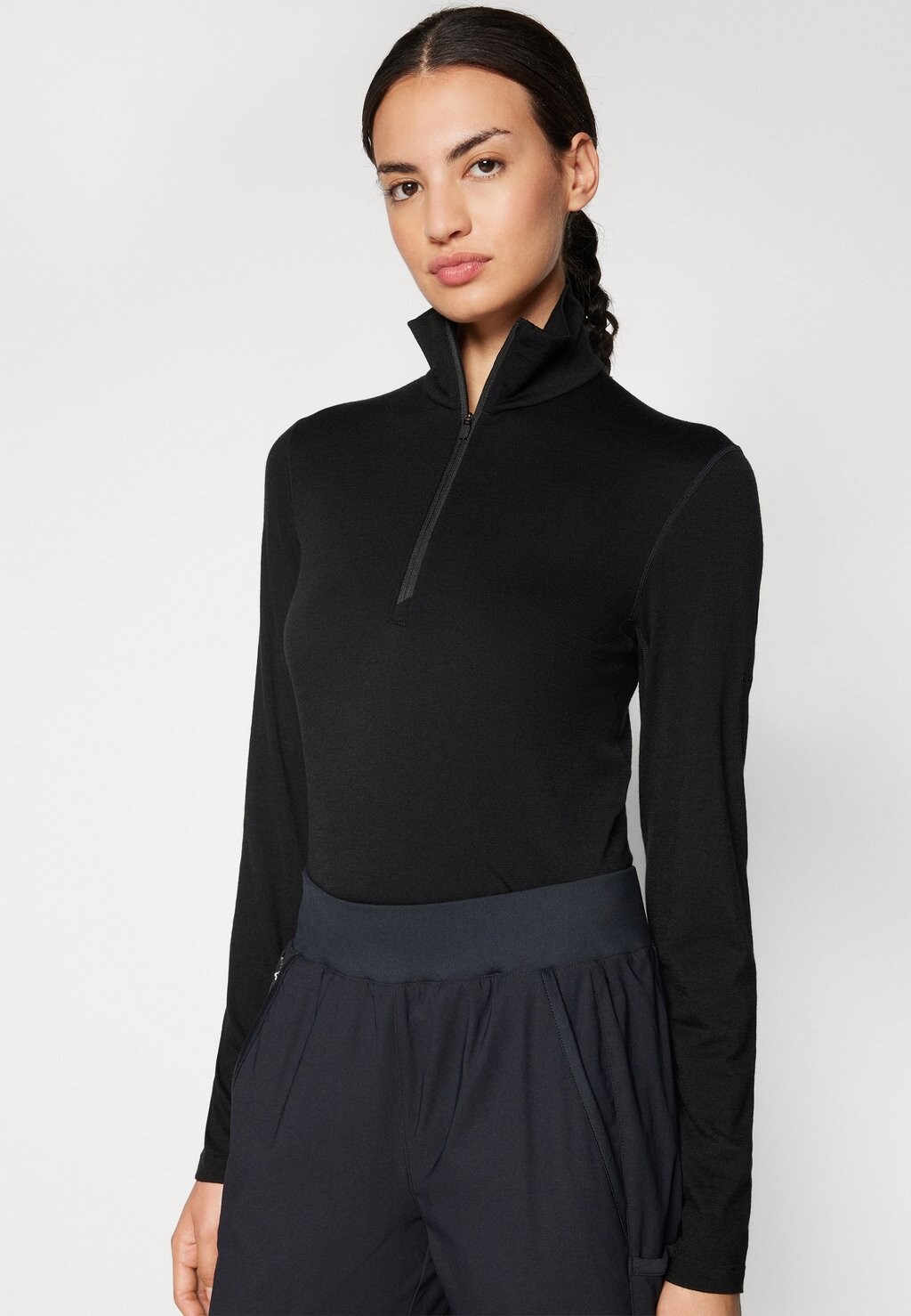 

Топ с длинными рукавами WOMEN HALF ZIP Icebreaker, черный