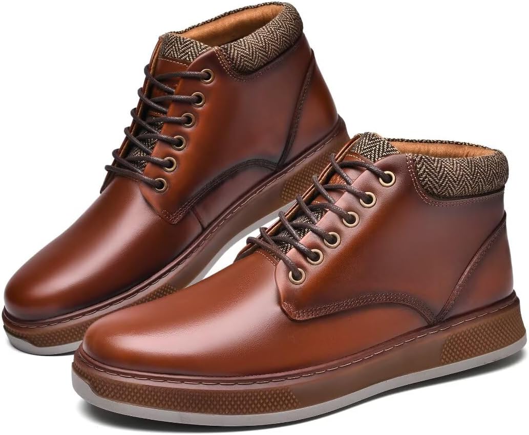 

Кроссовки Arkbird, повседневные, кожаные ботинки Чака на шнуровке для мужчин, 98-brownish