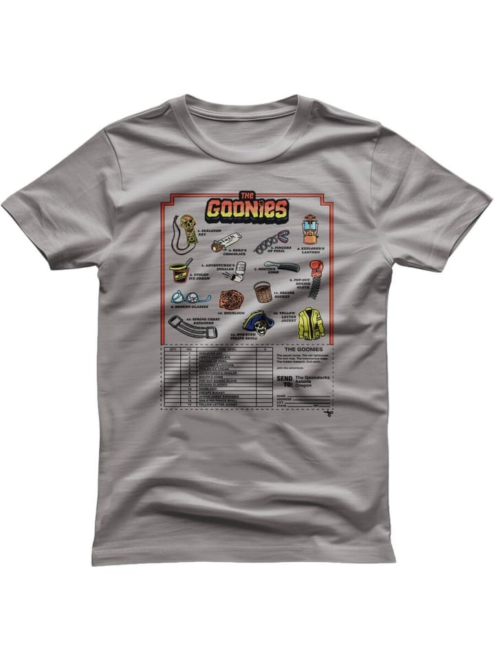 

Футболка "The Goonies Accessories Mail Order T-Shirt" серого цвета, Серый, Футболка "The Goonies Accessories Mail Order T-Shirt" серого цвета