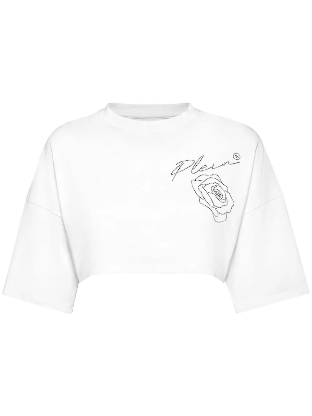

Укороченная футболка Rose Philipp Plein, белый