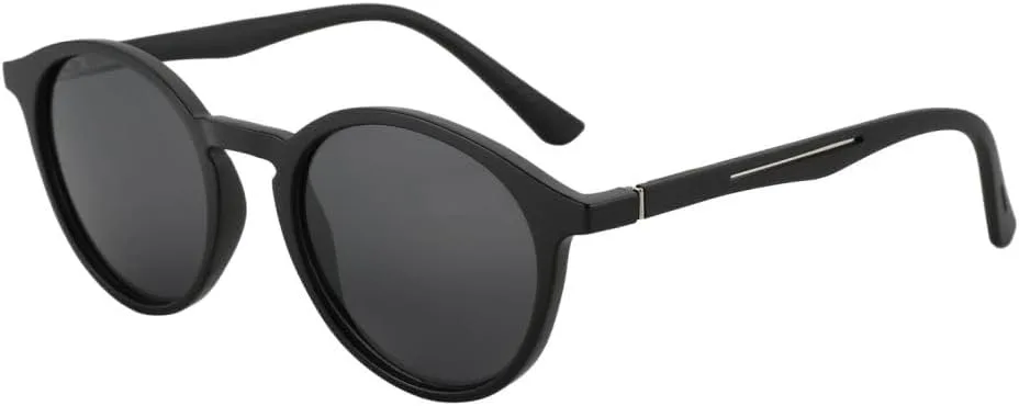 

Поляризованные круглые солнцезащитные очки BLUEMOKY: стильные очки для мужчин и женщин с защитой UV400 - классические круглые солнцезащитные очки, C01 Black