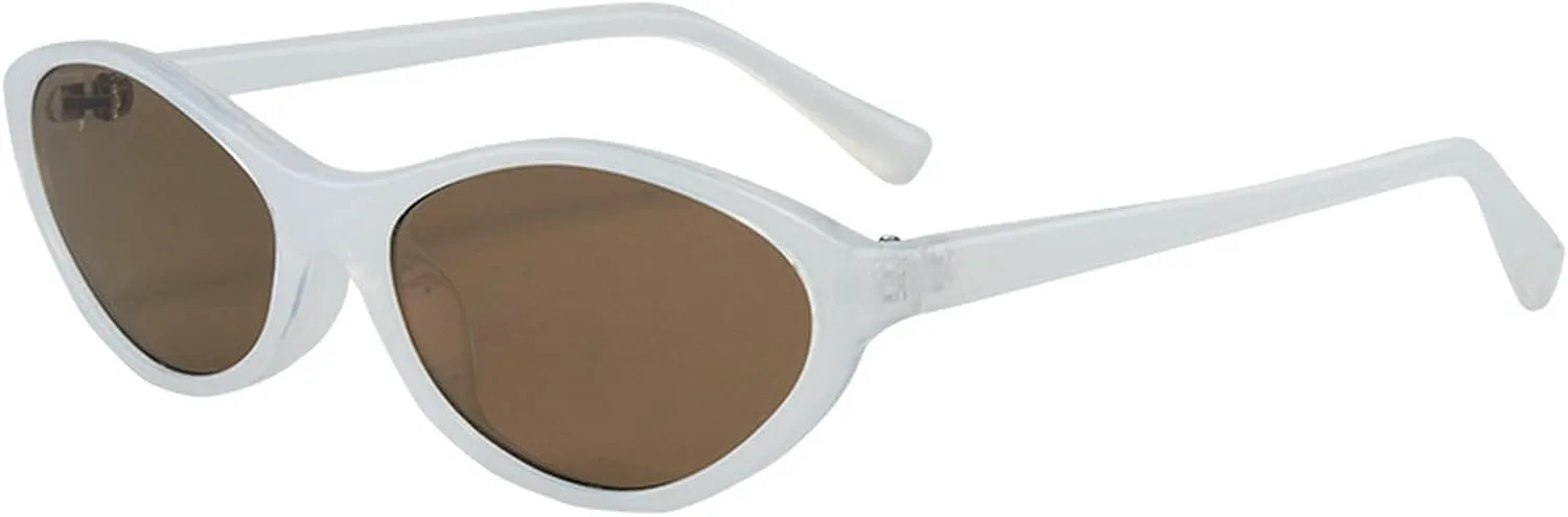 

Ретро солнцезащитные очки «кошачий глаз» с защитой от УФ-излучения UV400 для женщин, модные солнцезащитные очки цвета чайного шампанского mincl, White Brown