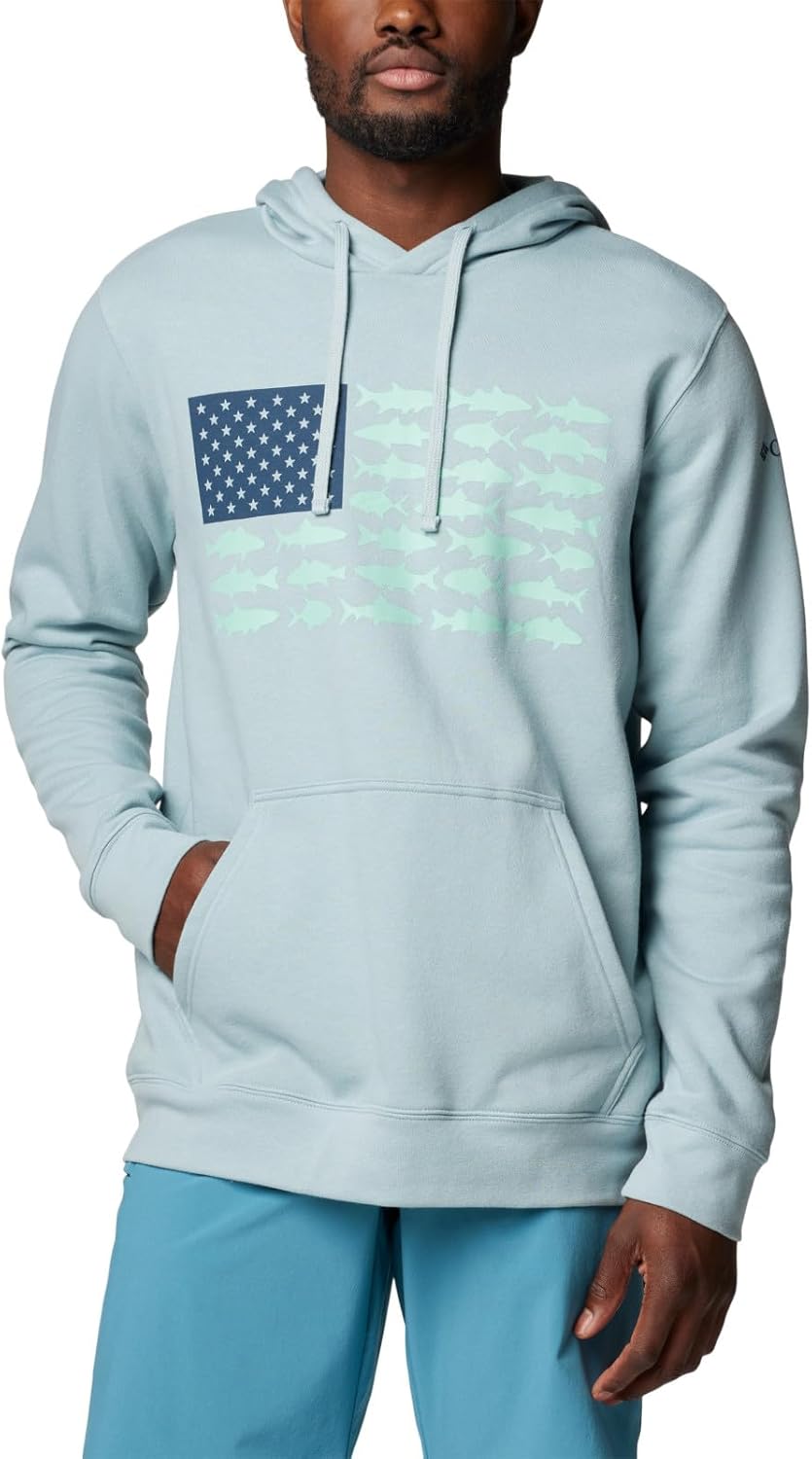 

Колумбия мужская толстовка с капюшоном Pfg Fish Flag II Columbia, Crushed Blue/Mint Cay Inshore Slam