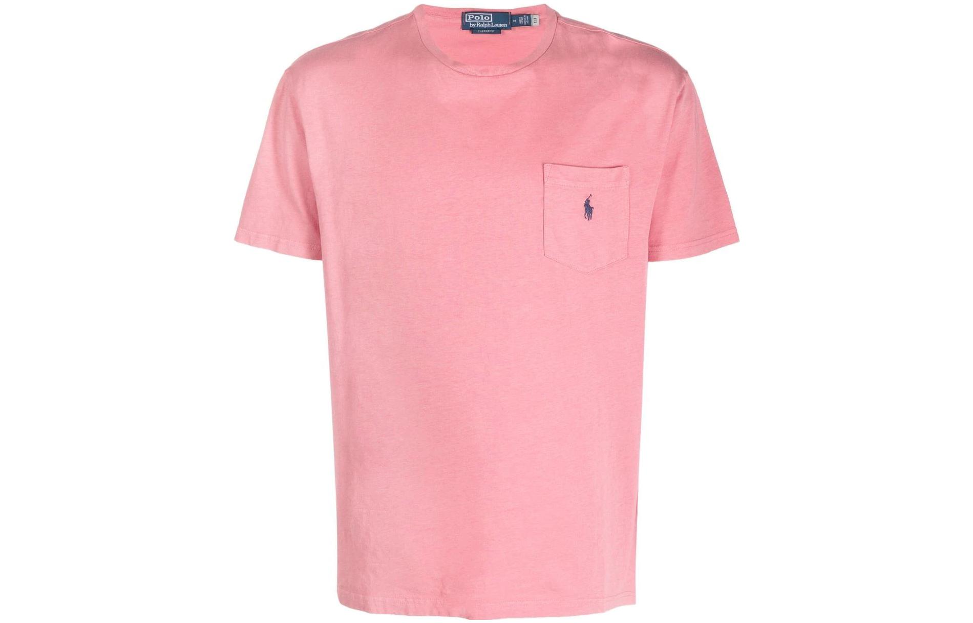 Футболка с коротким рукавом с вышитым принтом Polo Ralph Lauren, розовый — фото 3