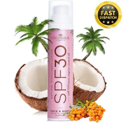 Натуральный солнцезащитный лосьон для лица и тела Spf30 100 мл, Cocosolis — фото 4