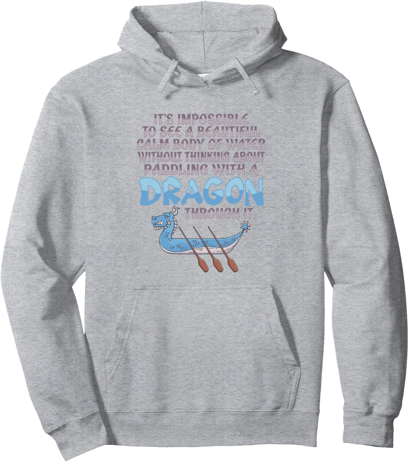 

Толстовка с рисунком лодки-дракона для тренировок по гребле Dragon Boat Racing Festival Design, серый