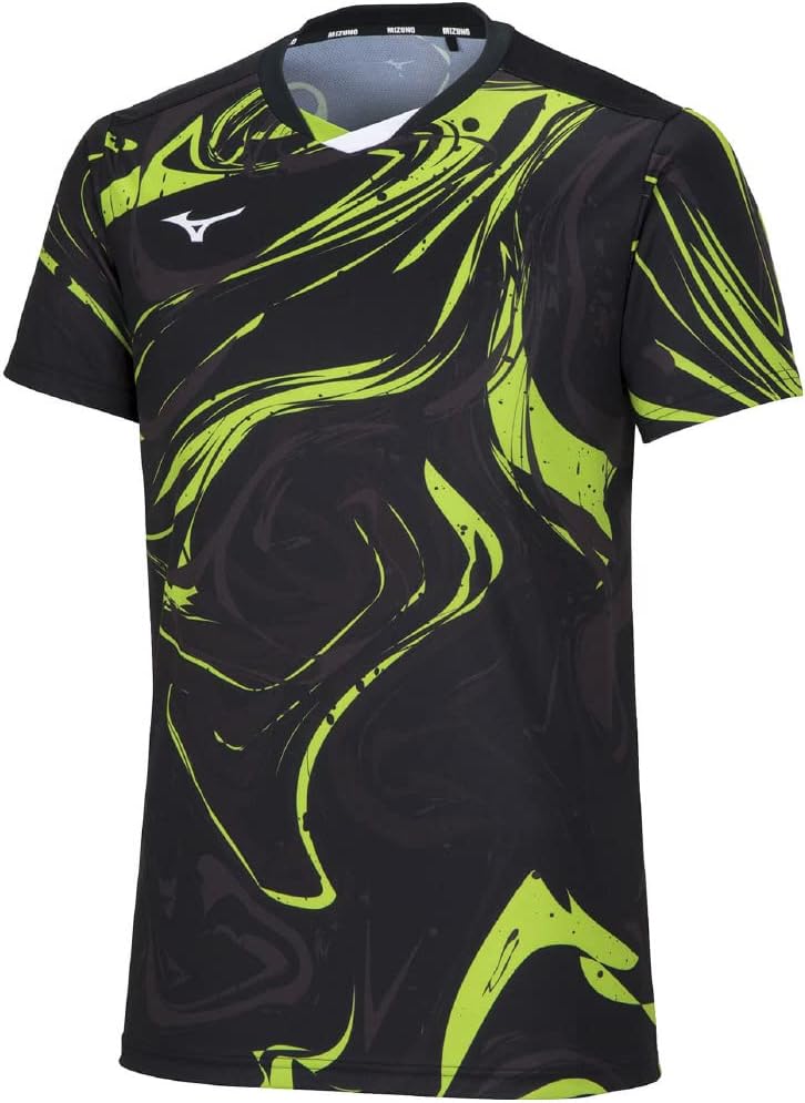 

Футболка для тенниса Mizuno 62JAA046, с коротким рукавом, влагоотводящая, быстросохнущая, черный