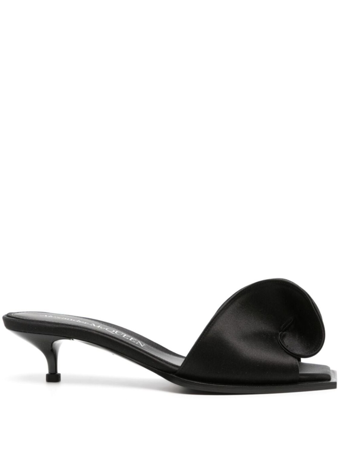 

Alexander McQueen атласные мюли, черный