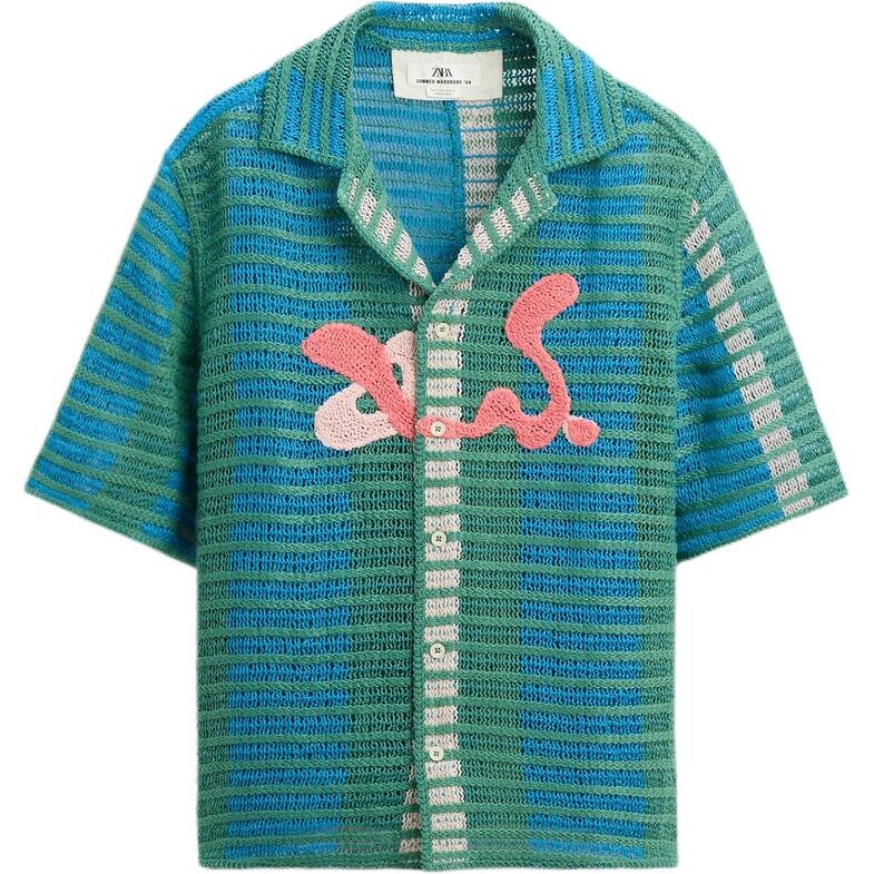 

Рубашка мужская многоцветная Zara, цвет Multicolor
