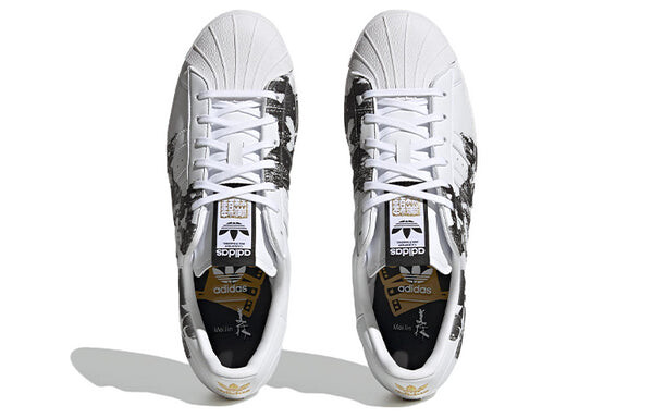 Кроссовки оригиналы суперзвезда 80-х x хан мейлин Adidas, белый — фото 4