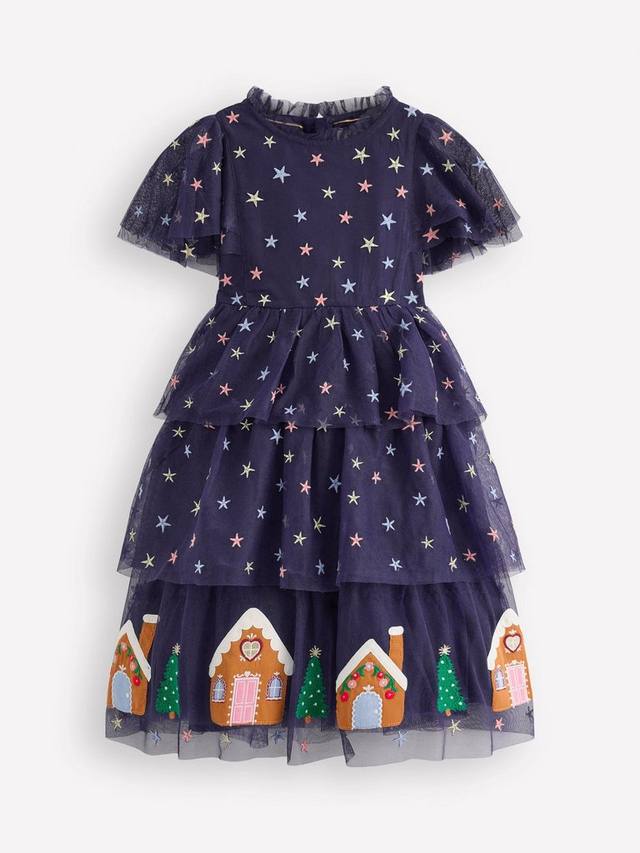 

Детское платье миди с ярусами из тюля Star Mini Boden